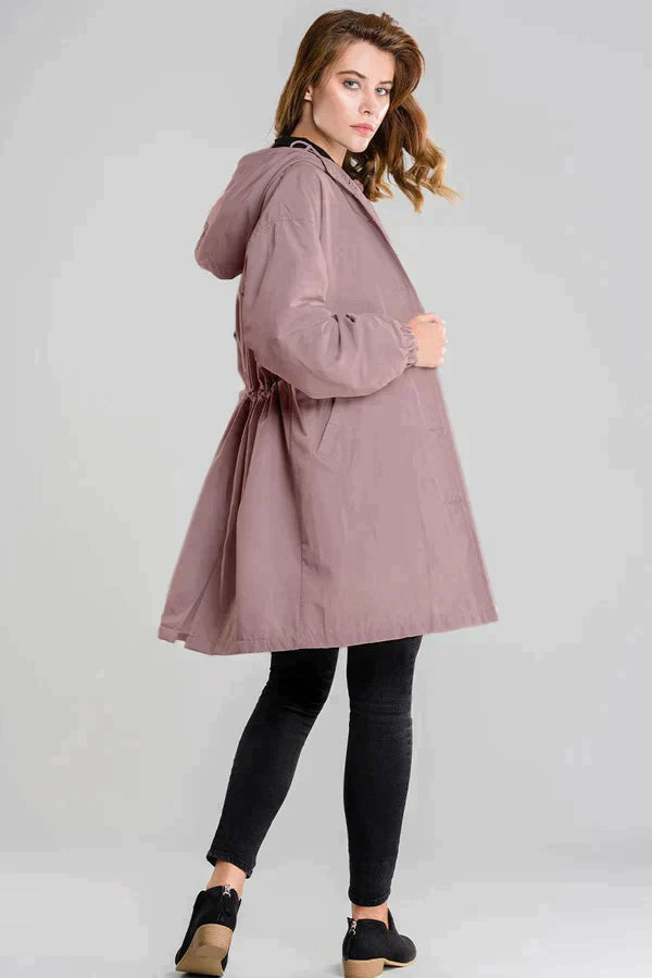 Imperméable Élégant à Capuche pour Femmes