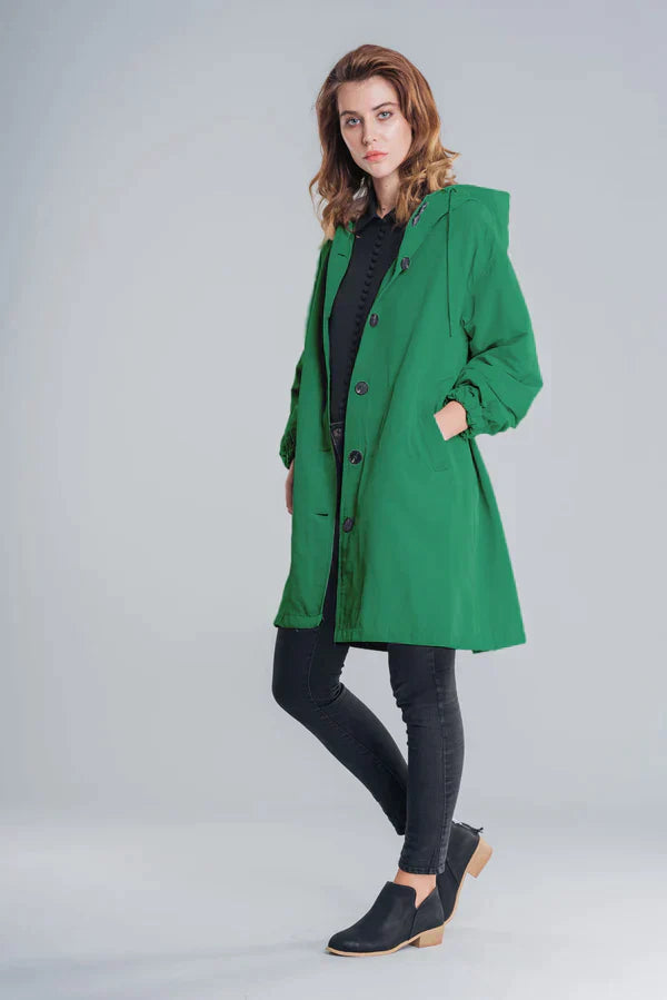 Imperméable Élégant à Capuche pour Femmes