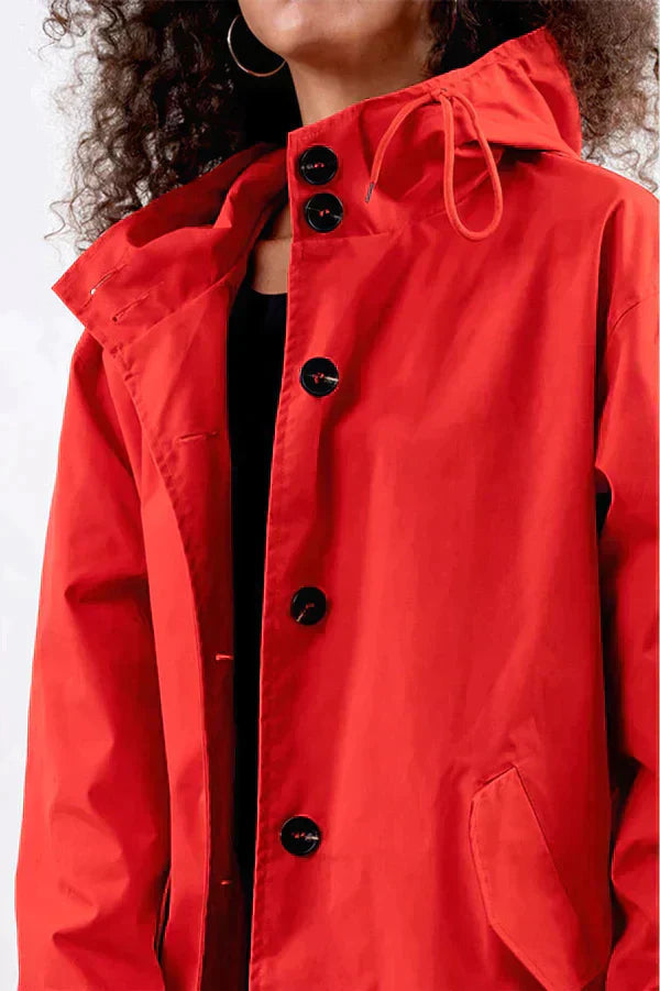 Imperméable Élégant à Capuche pour Femmes