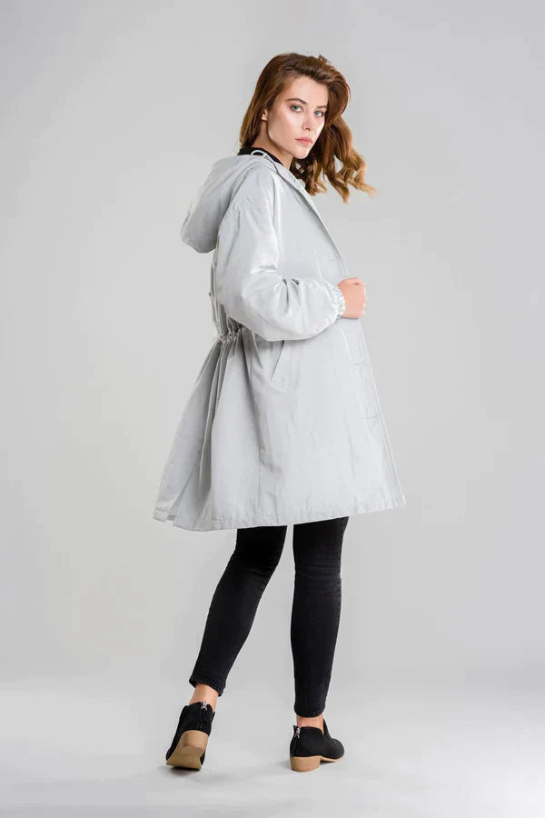 Imperméable Élégant à Capuche pour Femmes