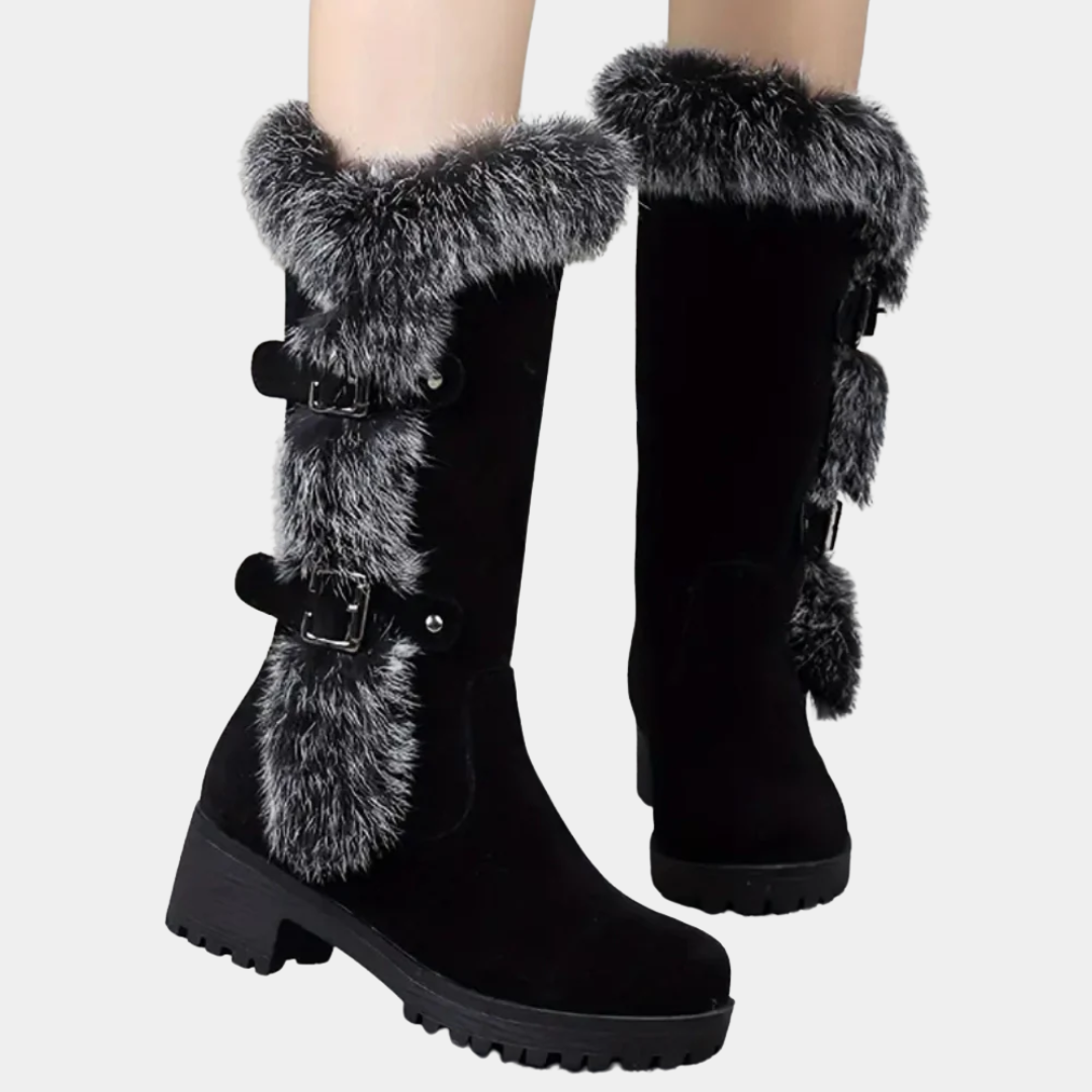 Bottes d'Hiver Chic en Suède pour Femmes