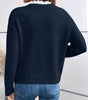 Pull en maille à col en V avec dentelle pour Femmes