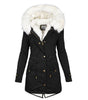 Veste d'Hiver Élégante avec Capuche pour Femmes