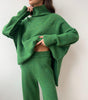Ensemble pull à col roulé avec pantalon pour femme