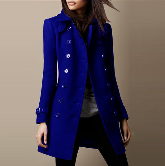 Manteau Double Boutonnage pour Femmes