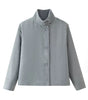 Veste Chic Boutonnée à Col Montant pour Femmes