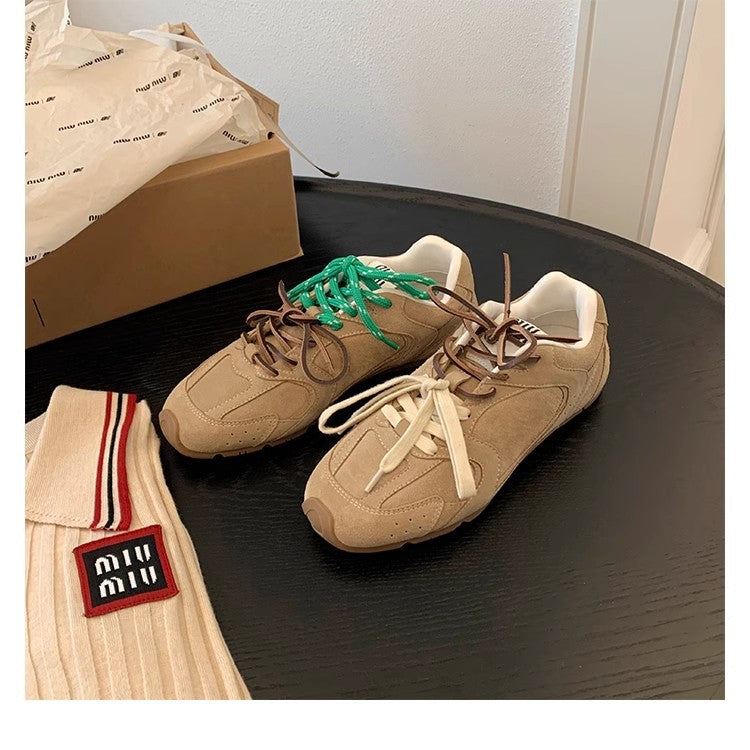 Sneakers Rétro en Cuir Premium pour Femmes