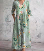 Robe Longue à Motif Floral pour Femmes