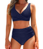 Bikini à Taille Haute avec Haut Ajusté pour Femme
