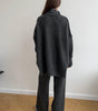 Ensemble pull à col roulé avec pantalon pour femme