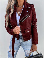Veste Urbaine Chic en Faux Cuir pour Femmes
