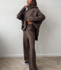 Ensemble pull à col roulé avec pantalon pour femme