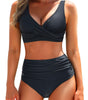 Bikini à Taille Haute avec Haut Ajusté pour Femme