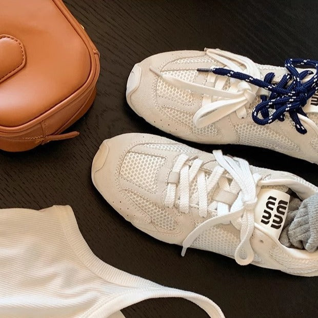 Sneakers Rétro en Cuir Premium pour Femmes