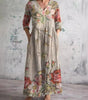 Robe Longue à Motif Floral pour Femmes