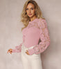 Long Sleeve Sweater with Lace for Women