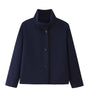 Veste Chic Boutonnée à Col Montant pour Femmes