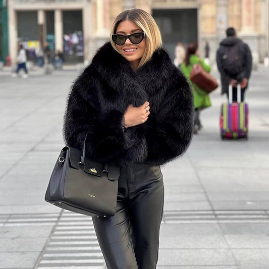 Manteau Élégant en Fausse Fourrure pour Femmes