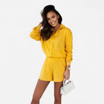 Ensemble Chemise Boutonnée et Shorts pour Femme