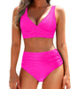 Bikini à Taille Haute avec Haut Ajusté pour Femme
