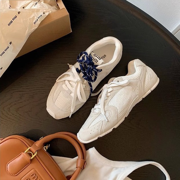 Sneakers Rétro en Cuir Premium pour Femmes