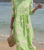 Robe Midi Brodée pour Femme | Idéale pour le Quotidien