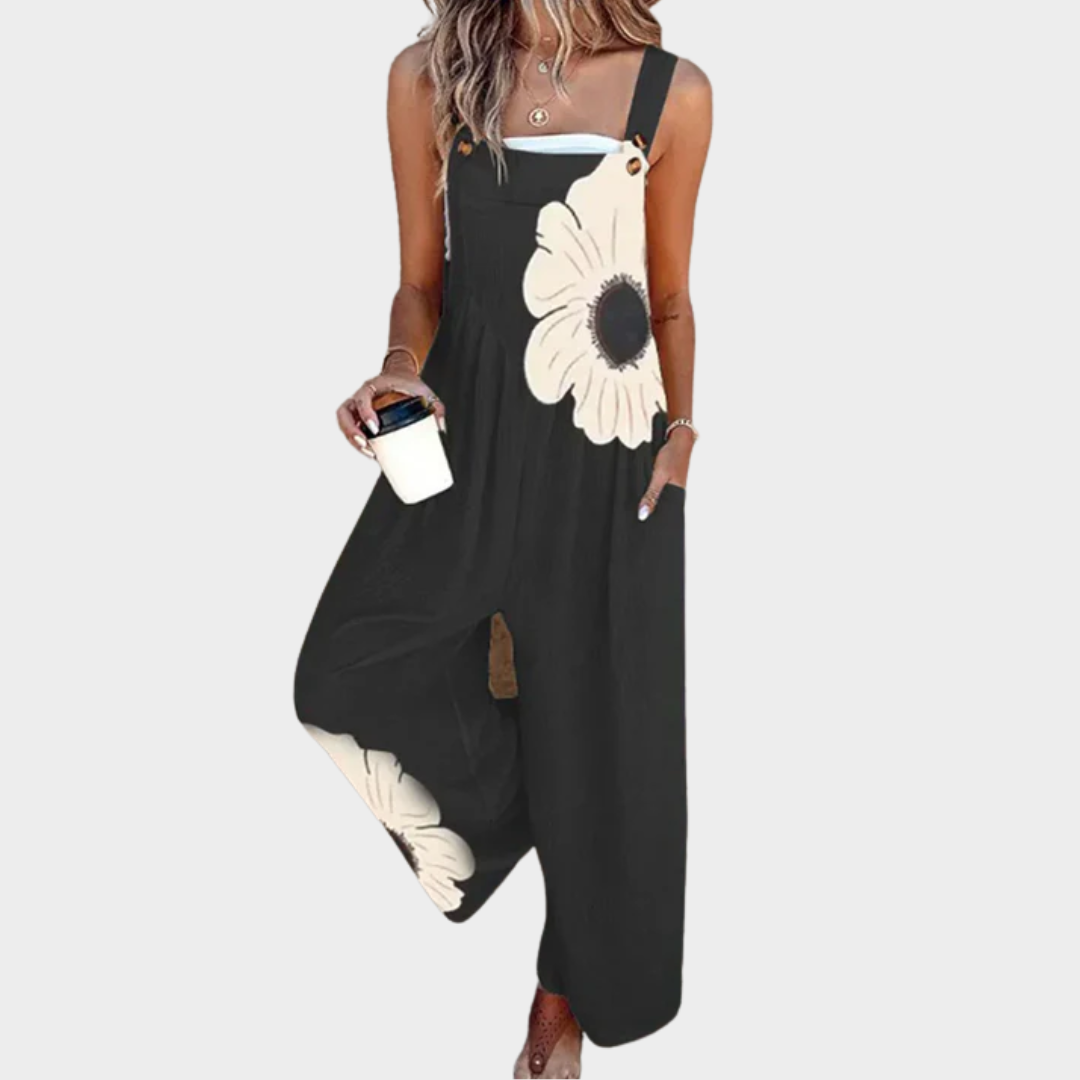 Salopette Imprimée à Bretelles Réglables pour Femmes