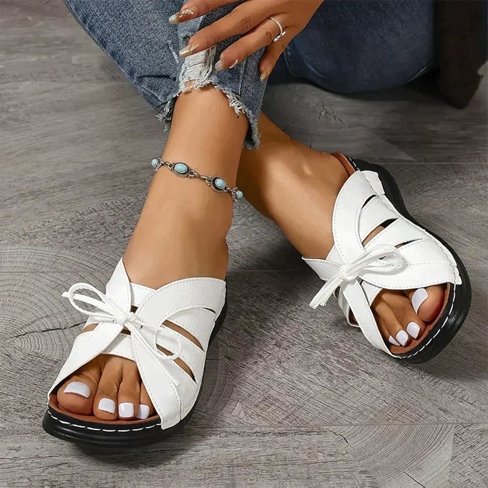 Sandales Ouvertes avec Lacets Réglables pour Femmes