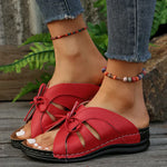 Sandales Ouvertes avec Lacets Réglables pour Femmes