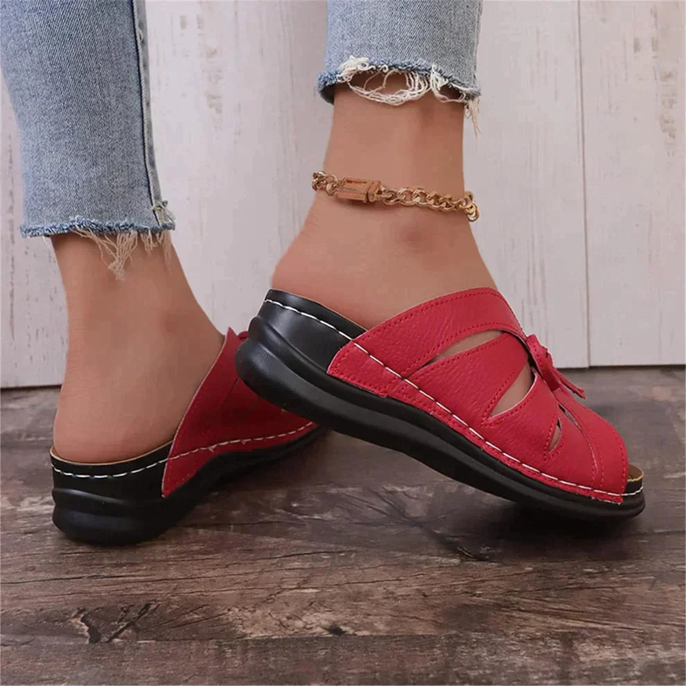 Sandales Ouvertes avec Lacets Réglables pour Femmes