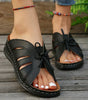 Sandales Ouvertes avec Lacets Réglables pour Femmes