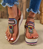 Sandales Confortables à Motif Géométrique pour Femmes