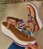 Sandales Confortables à Motif Géométrique pour Femmes