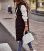 Gilet Long Matelassé Élégant pour Femmes