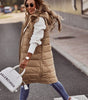 Gilet Long Matelassé Élégant pour Femmes