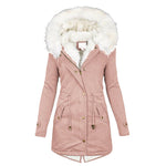 Veste d'Hiver Élégante avec Capuche pour Femmes