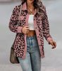 Veste Longue Imprimée Léopard pour Femmes