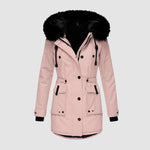 Veste Matelassée Imperméable avec Capuche pour Femmes