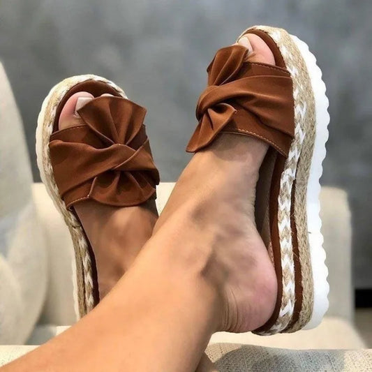 Sandales à Plateforme Design Chic en Nœud pour Femmes