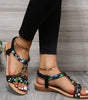 Sandales Plates Design Tressé pour Femmes