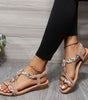 Sandales Plates Design Tressé pour Femmes