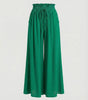 Pantalon Palazzo Fluide et Large à Taille Haute pour Femme