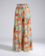 Pantalon Palazzo Fluide et Large à Taille Haute pour Femme