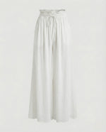 Pantalon Palazzo Fluide et Large à Taille Haute pour Femme