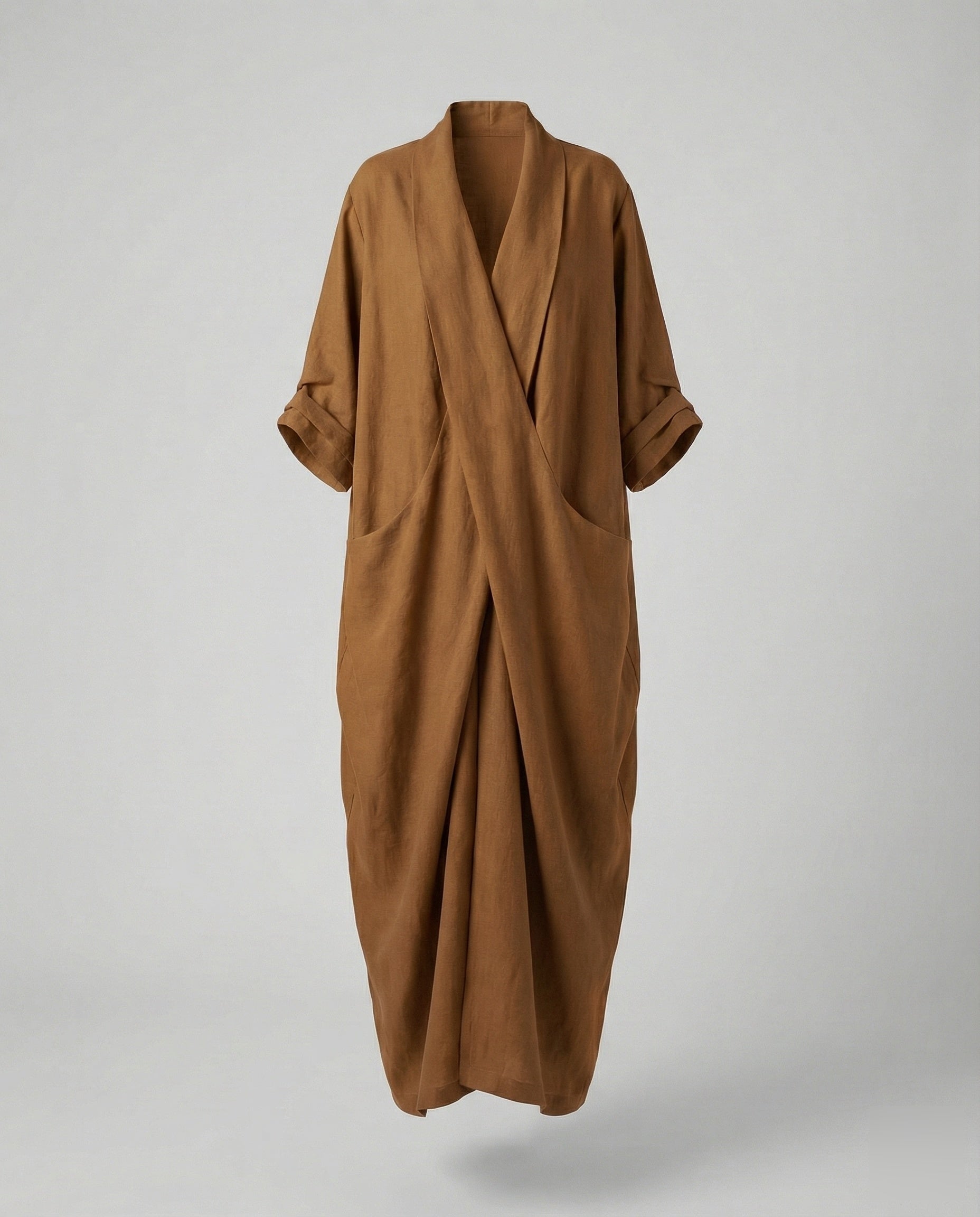 Robe Longue en Lin Moulante avec Poches pour Femme | Idéale pour les Vacances