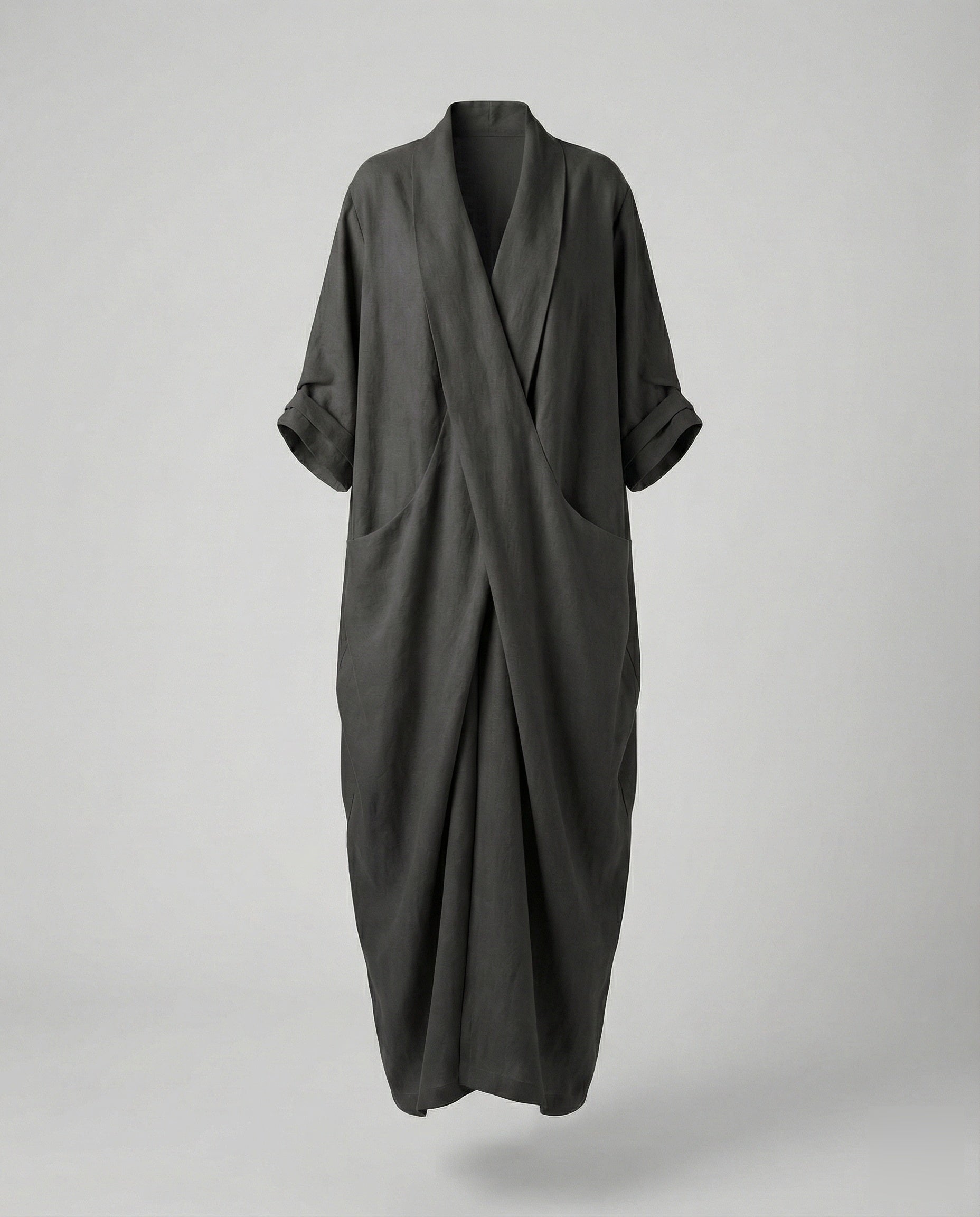 Robe Longue en Lin Moulante avec Poches pour Femme | Idéale pour les Vacances