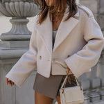 Veste droite en laine pour femmes