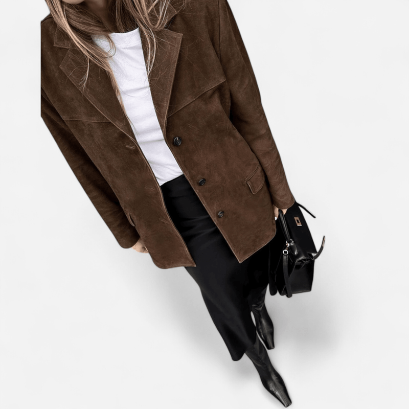 Blazer à bouton unique pour femmes