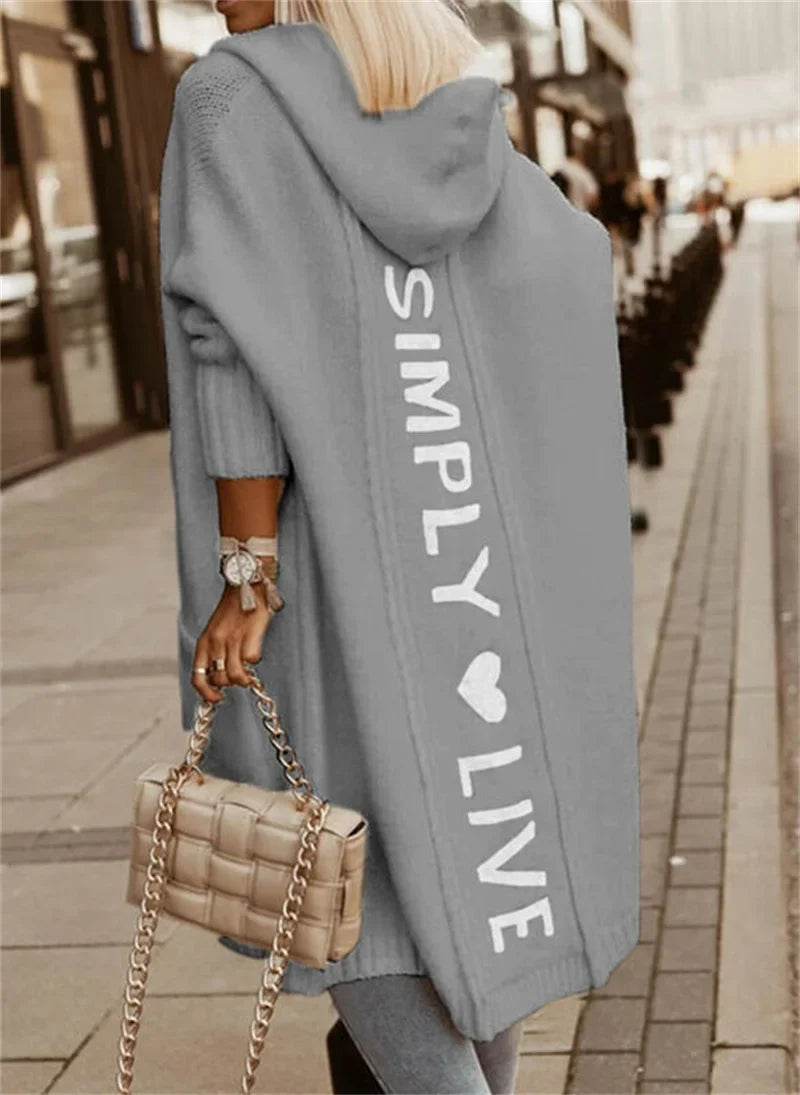 Manteau Long Tendance à Manches Longues pour Femmes