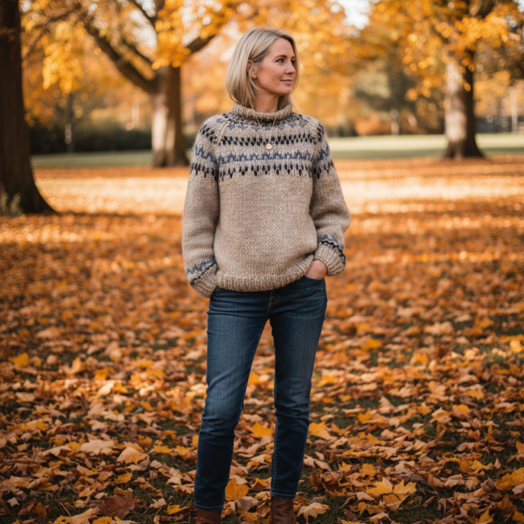 Pull Col Roulé en Laine Mélangée pour Femmes
